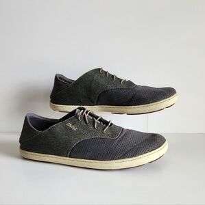 Olukai Nohea Moku Men’s No-Tie Boat Gray Shoes Size 9
